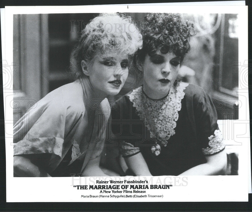 Press Photo Actresses Hanna Schgulla and Elisabeth Trissenaar - Historic Images