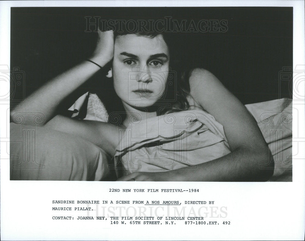 1984 Press Photo Sandrine Bonnaire in &quot;A Nos Amours&quot; - Historic Images