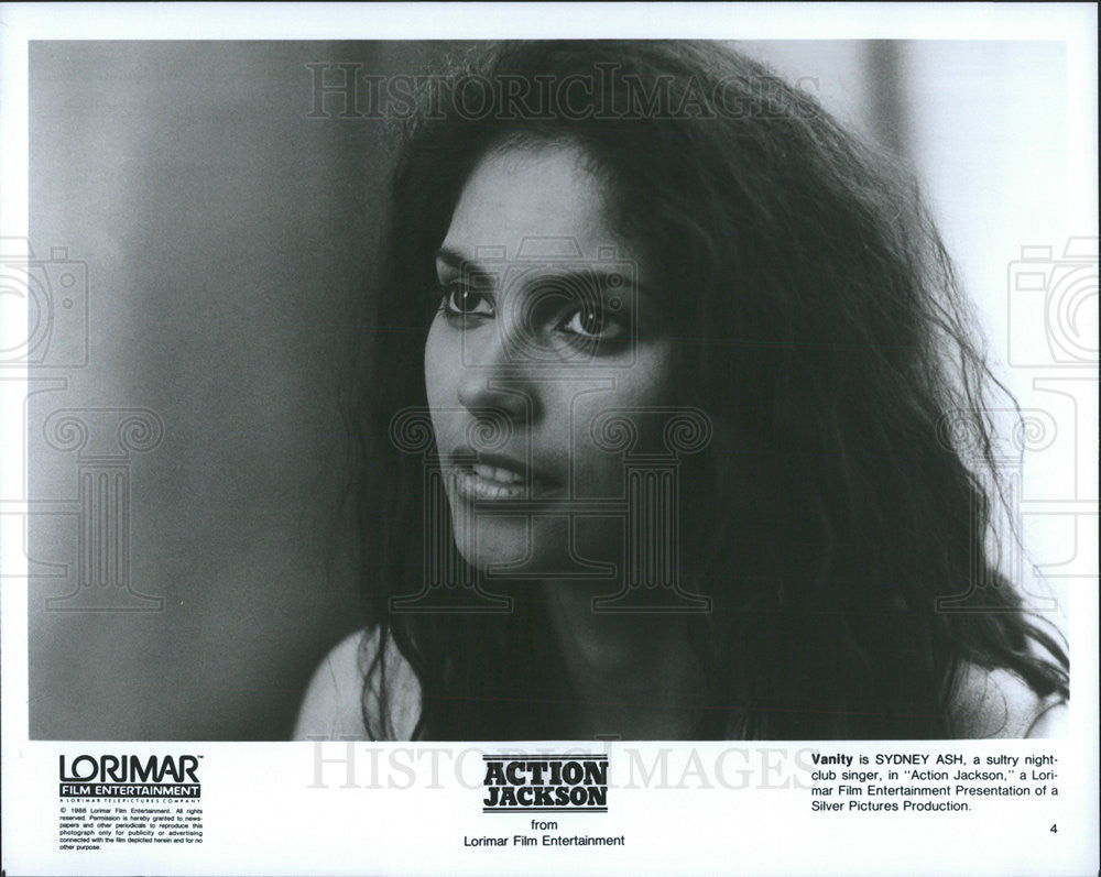 1988 Press Photo Sydney Ash in &quot;Action Jackson&quot; - Historic Images