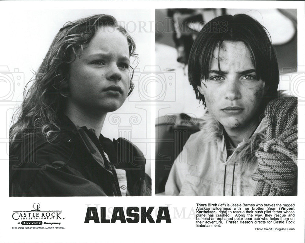 1996 Press Photo Thora Birch andVincent Kartheiser in &quot;Alaska&quot; - Historic Images