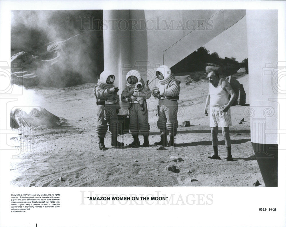 1987 Press Photo Movie &quot;Amazon Women on the Moon&quot; - Historic Images