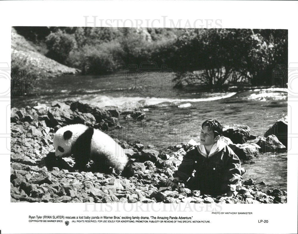 Press Photo Ryan Slater rescues lost baby panda &quot;The Amazing Panda Adventure&quot; - Historic Images