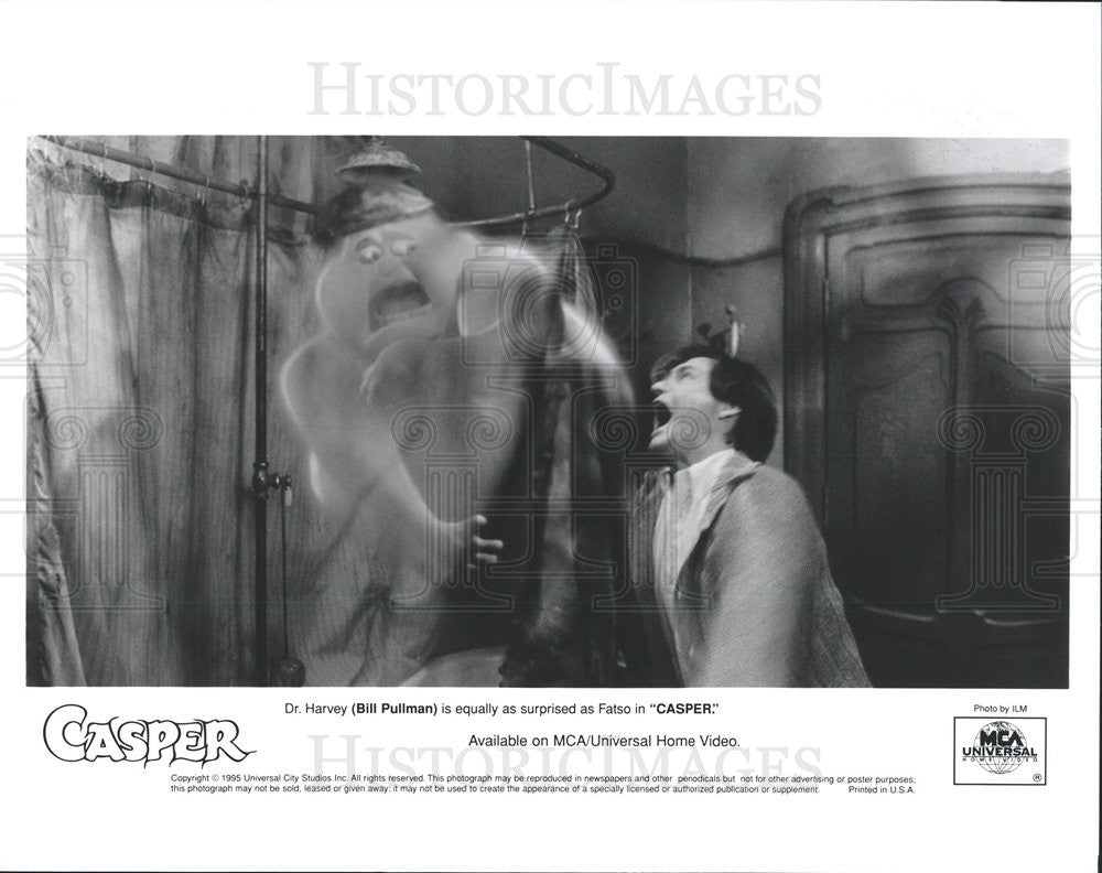 1995 Press Photo Dr Harvey Bill Pullman Fatso Casper MCA Universal - Historic Images