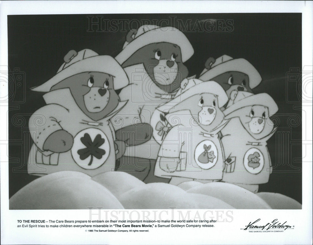 1985 Press Photo Care Bears Movie Animated Cartoon Film - Historic Images