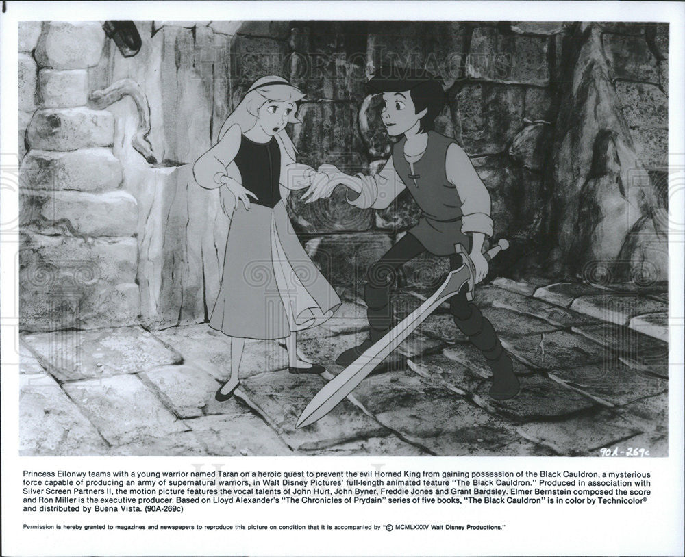 Press Photo The Black Cauldon cartoon movie Starring actors John Hurt John Byner - Historic Images