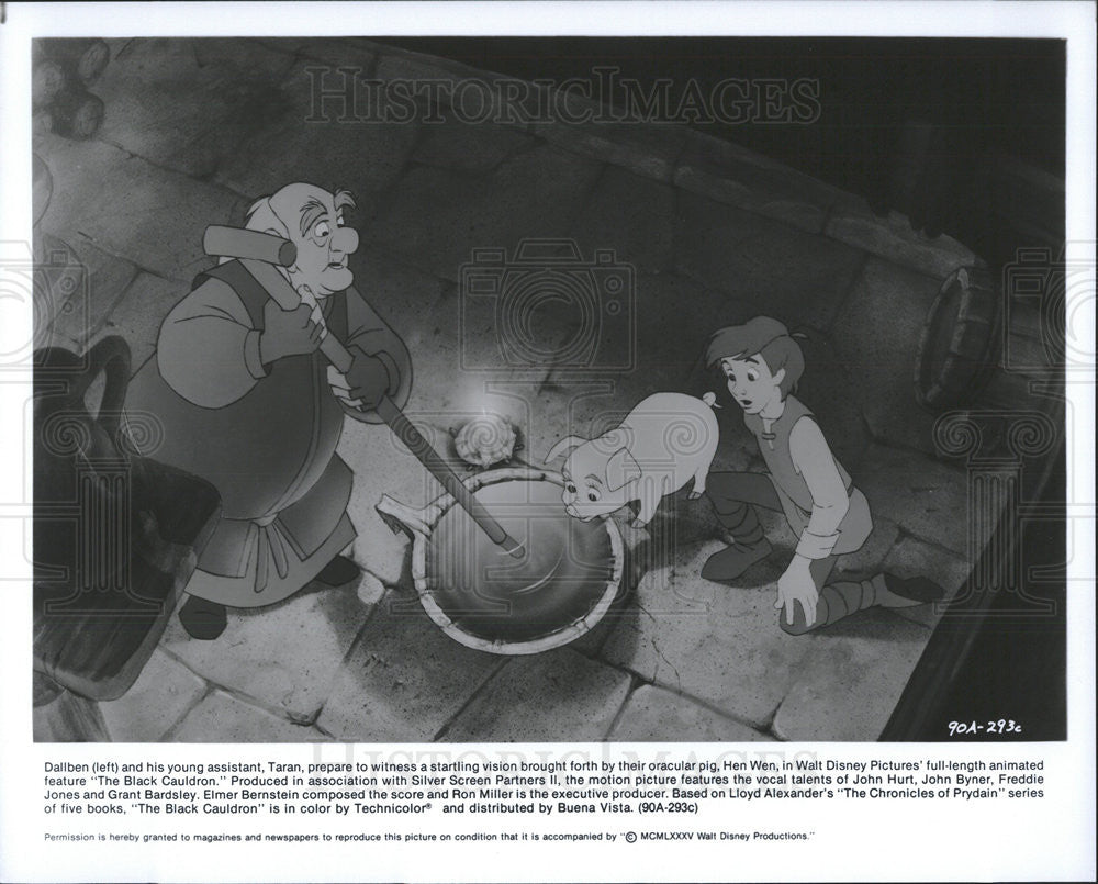 Press Photo The Black Cauldron Actors John Hurt, John Byner, Freddie Jones Grand - Historic Images