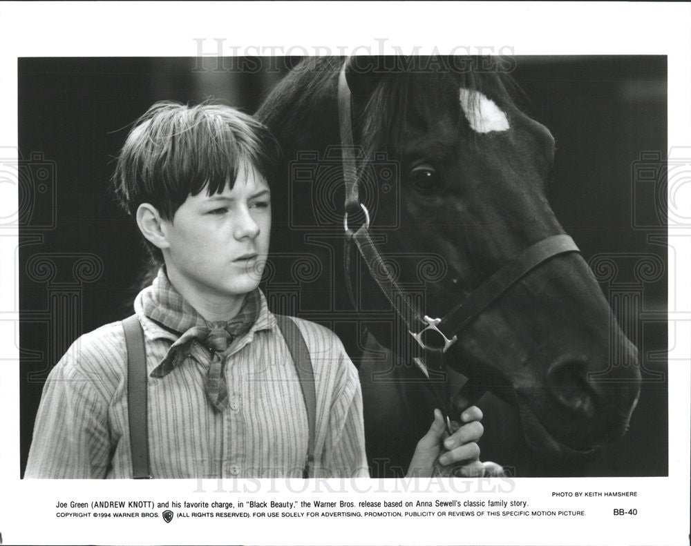 1994 Press Photo Actor Andrew Knott stars in Black Beauty - Historic Images