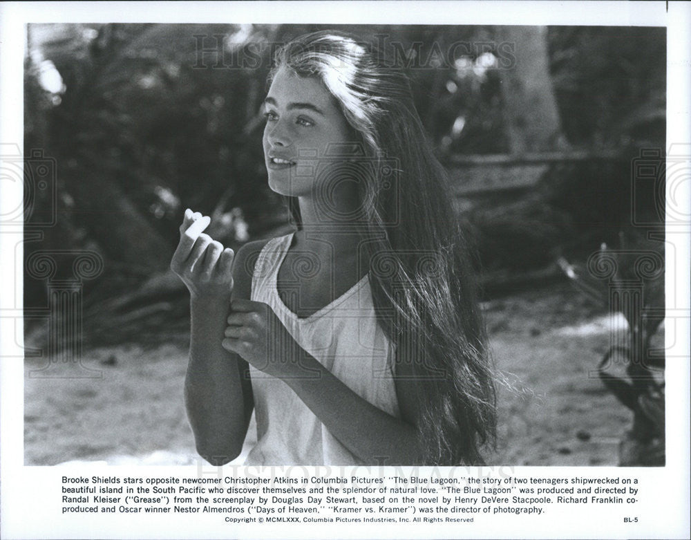 1980 Press Photo Brooke Sheilds in &quot;The Blue Lagoon&quot; - Historic Images