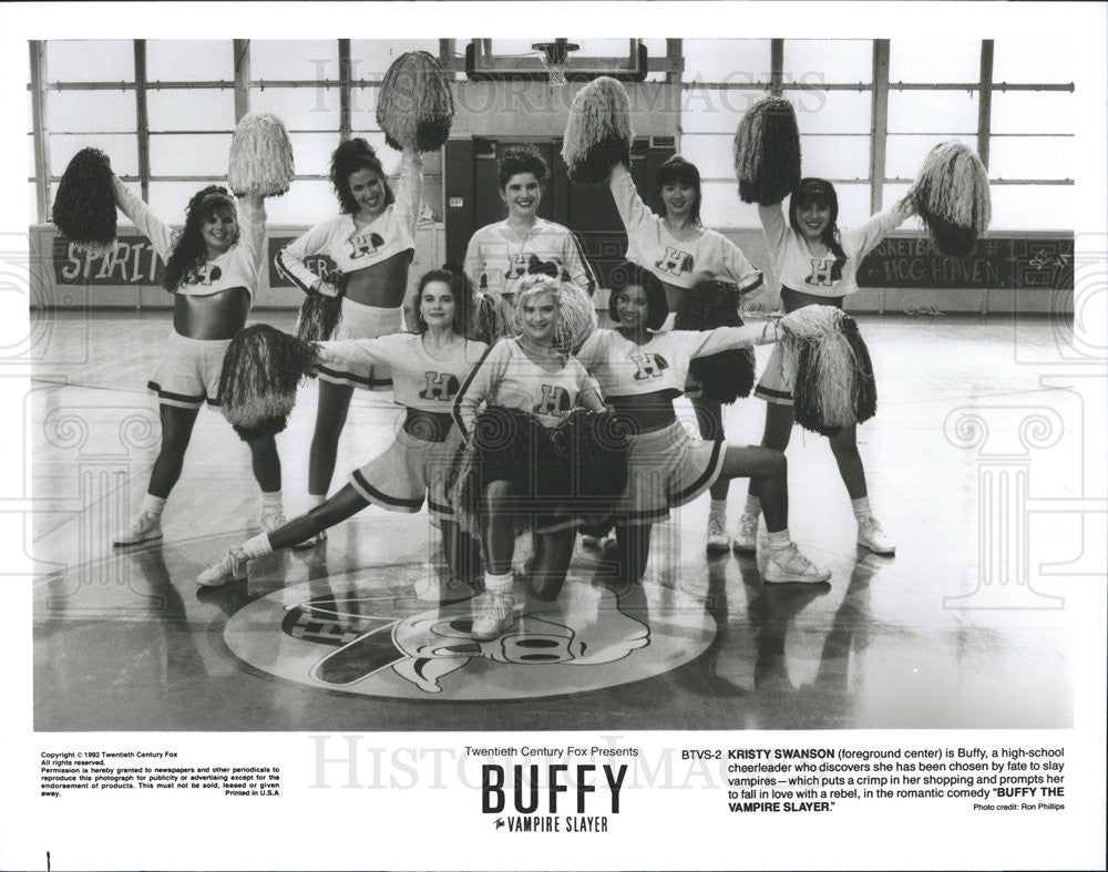 1992 Press Photo Film Buffy The Vampire Slayer Kristy Swanson Actress - Historic Images