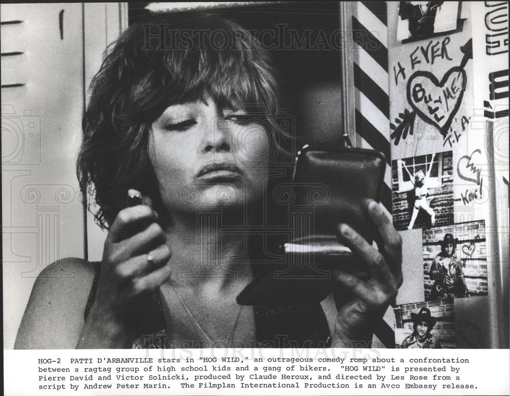 1980 Press Photo Film Hog Wild Actress Patti D'Arbanville - Historic Images