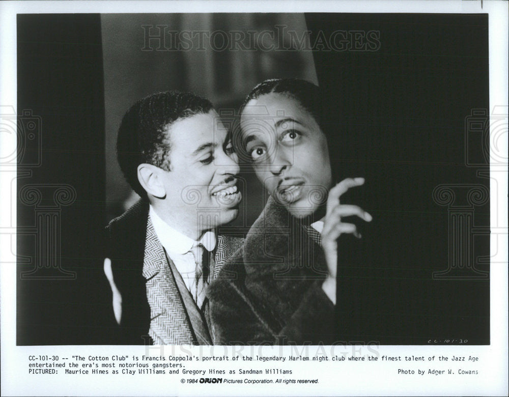 1984 Press Photo Maurice Hines &amp; Gregory Hines Star In &quot;The Cotton Club&quot; - Historic Images