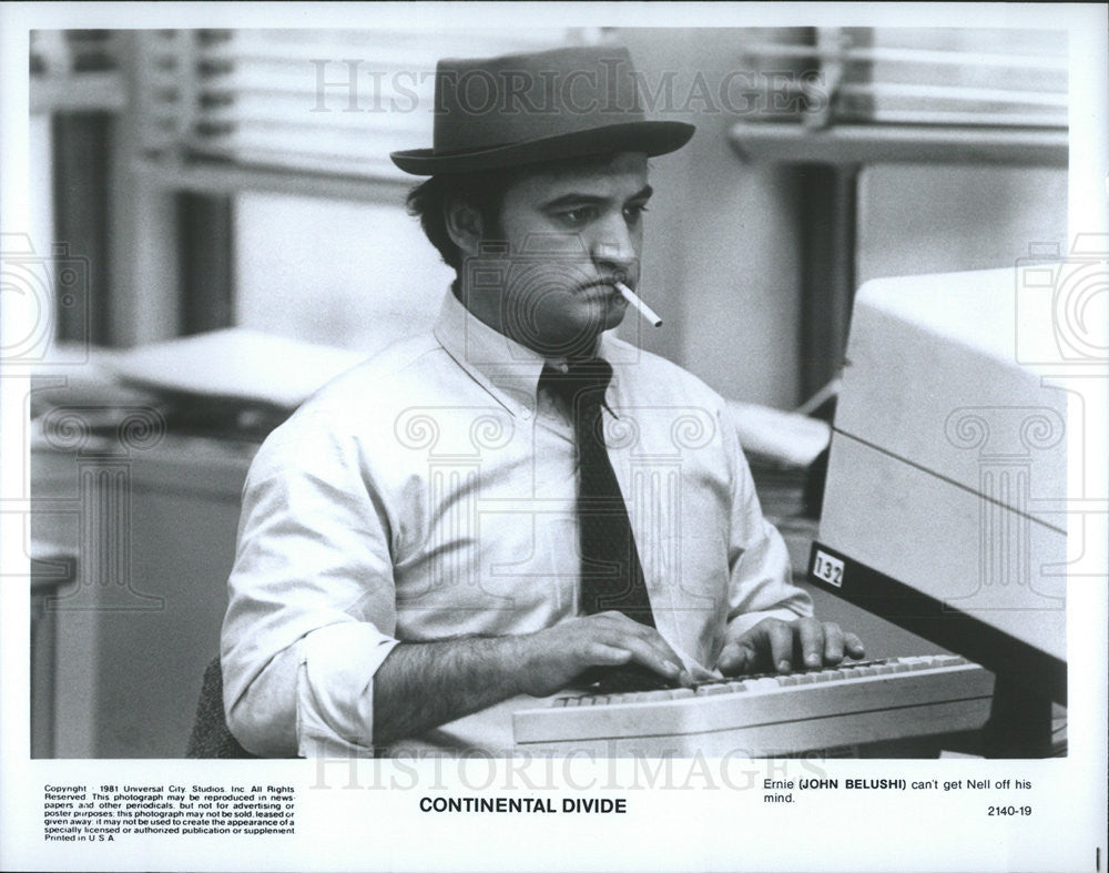 1981 Press Photo John Belushi as Ernie in &quot;Continental Divide&quot; - Historic Images