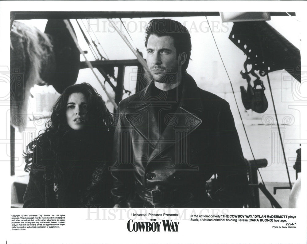 Press Photo Movie The Cowboy Way with Dylan McDermott and Cara Buono - Historic Images
