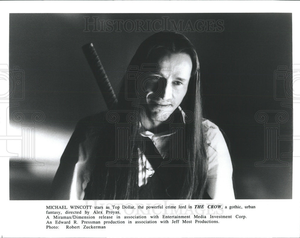 Press Photo Actor Michael Wincott as Top Dollar in The Crow - Historic Images