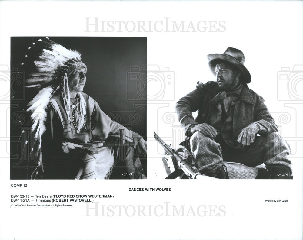 1990 Press Photo Floyd Red Crow Westerman &amp; Robert Pastorelli - Historic Images