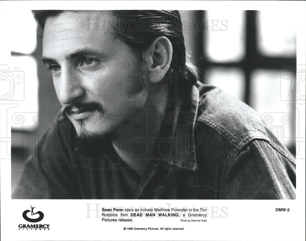 1995 Press Photo Actor Sean Penn plays Matthew Poncelet &quot;Dead Man Walking&quot; - Historic Images