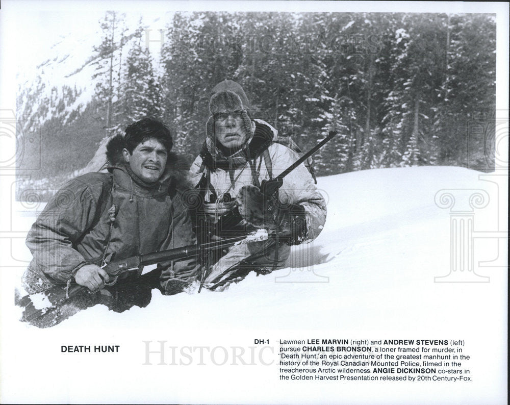 Press Photo Lee Martin, Andrew Stevens and Charles Bronson star in &quot;Dead Hunt&quot; - Historic Images