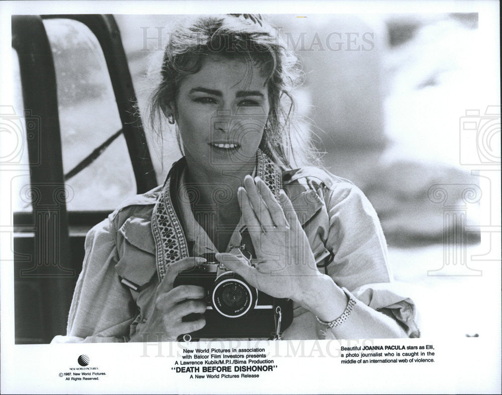 1987 Press Photo Joanna Pacula stars in &quot;Death Before Dishonor&quot; - Historic Images