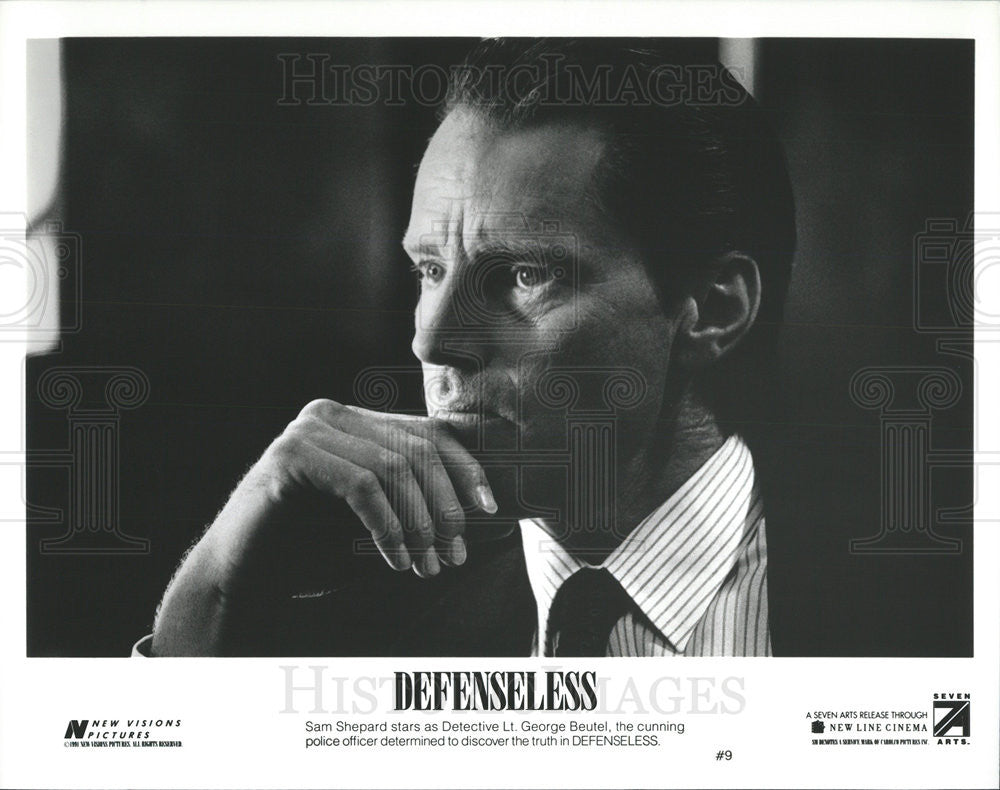 1991 Press Photo Sam Shepard stars in &quot;Defenseless&quot; - Historic Images