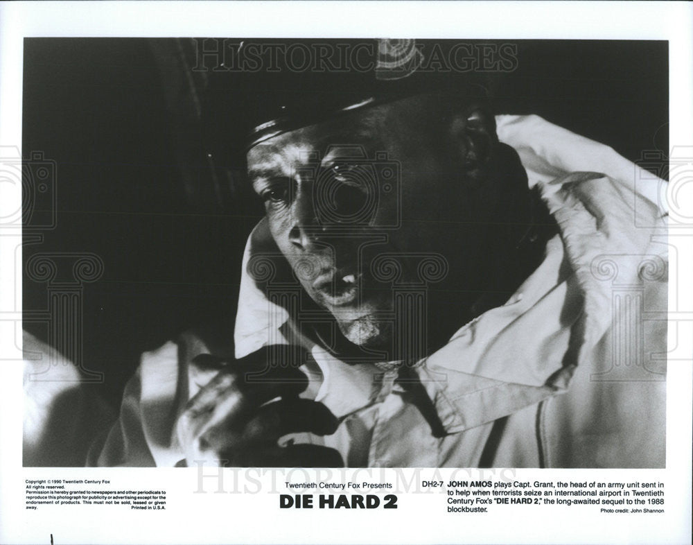 1990 Press Photo John Amos stars in &quot;Die Hard 2&quot; - Historic Images