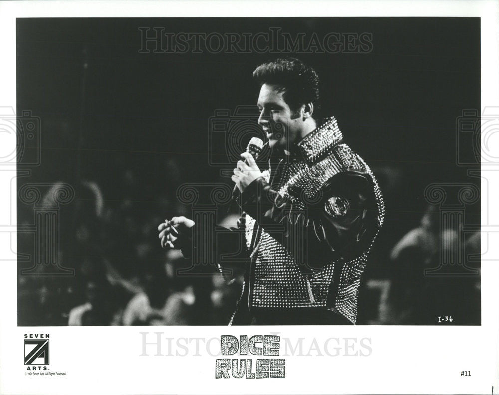 1991 Press Photo Dice Rules a comedy double album by comedian Andrew Dice Clay - Historic Images