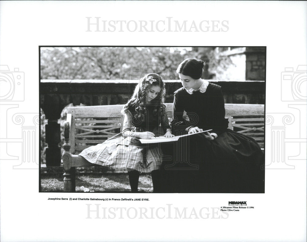 1996 Press Photo Josephine Serre &amp; Charlotte Gainsbourg star in &quot;Jane Eyre&quot; - Historic Images