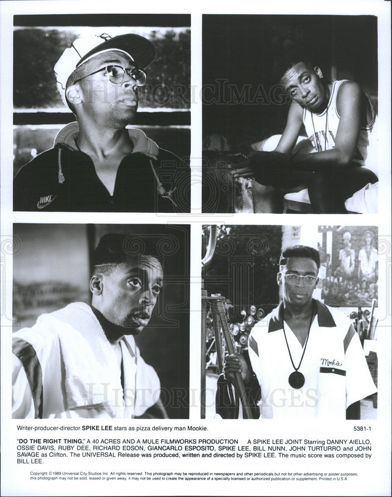 1989 Press Photo Do the Right Thing writer-producer-director Spike Lee - Historic Images