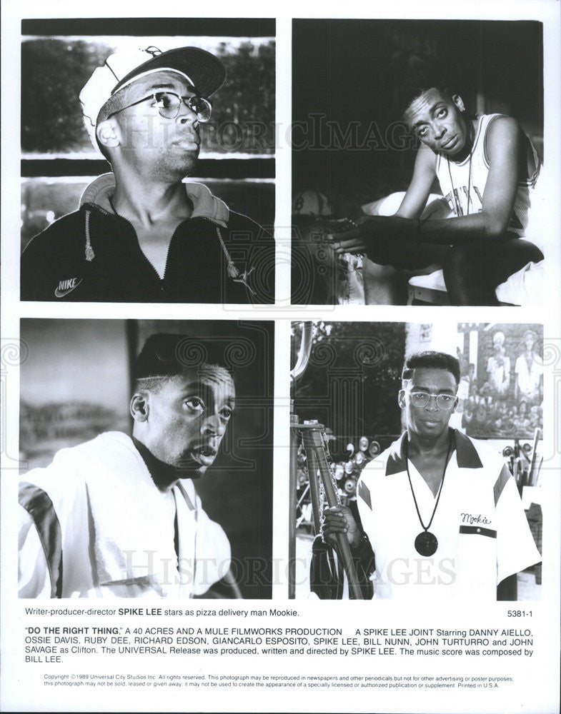 1989 Press Photo Do The Right Thing writer-producer-director Spike Lee - Historic Images