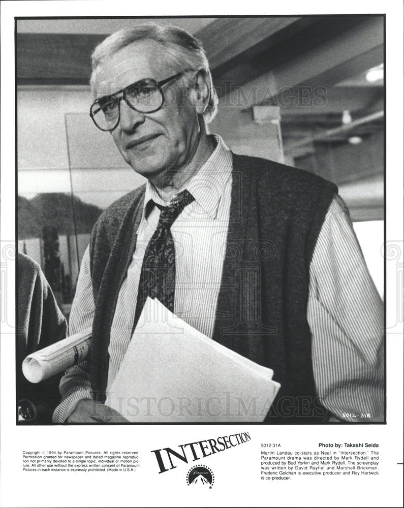 1994 Press Photo Actor Martin Landau in the Film Intersection - Historic Images