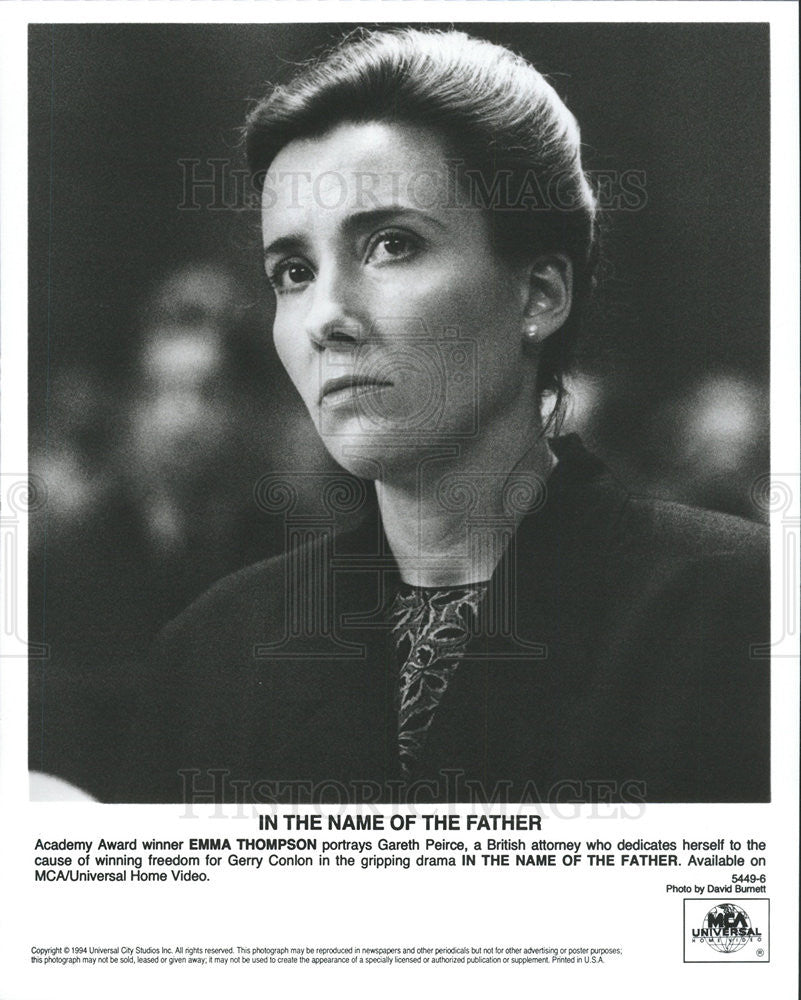 1994 Press Photo Actress Emma Thompson in the Film In the Name of the Father - Historic Images