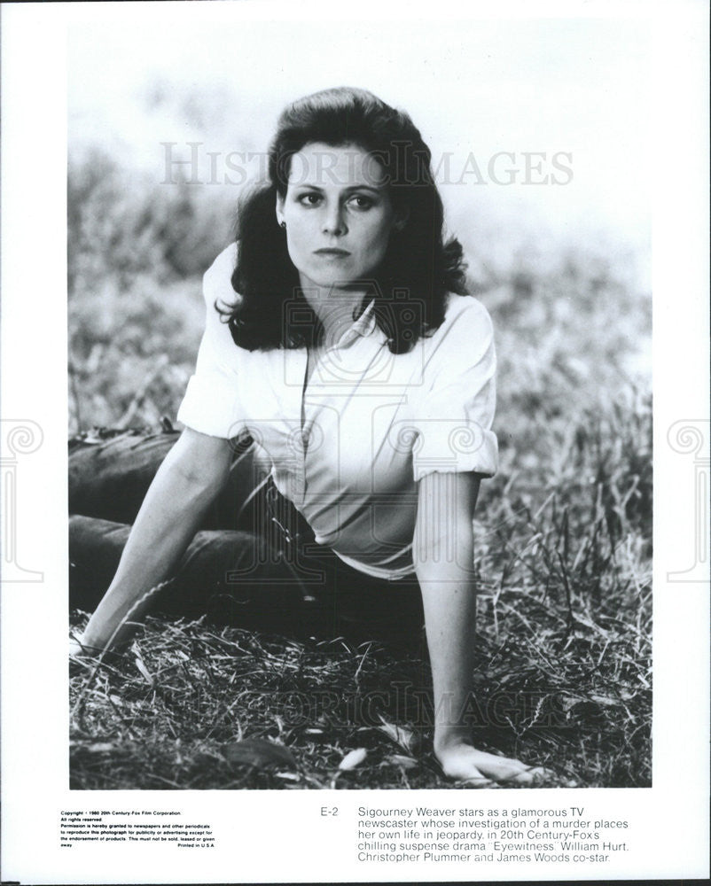 1980 Press Photo Sigourney Weaver Actress Eyewitness - Historic Images