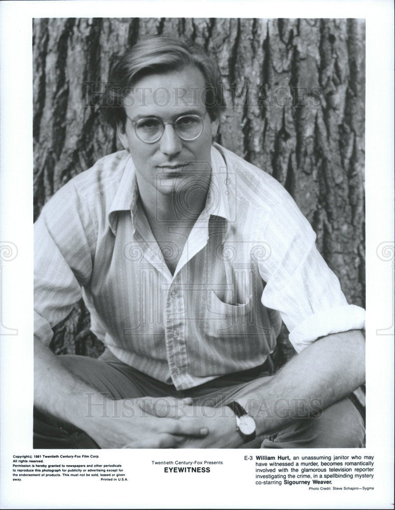 1981 Press Photo EYEWITNESS William Hurt, the janitor - Historic Images