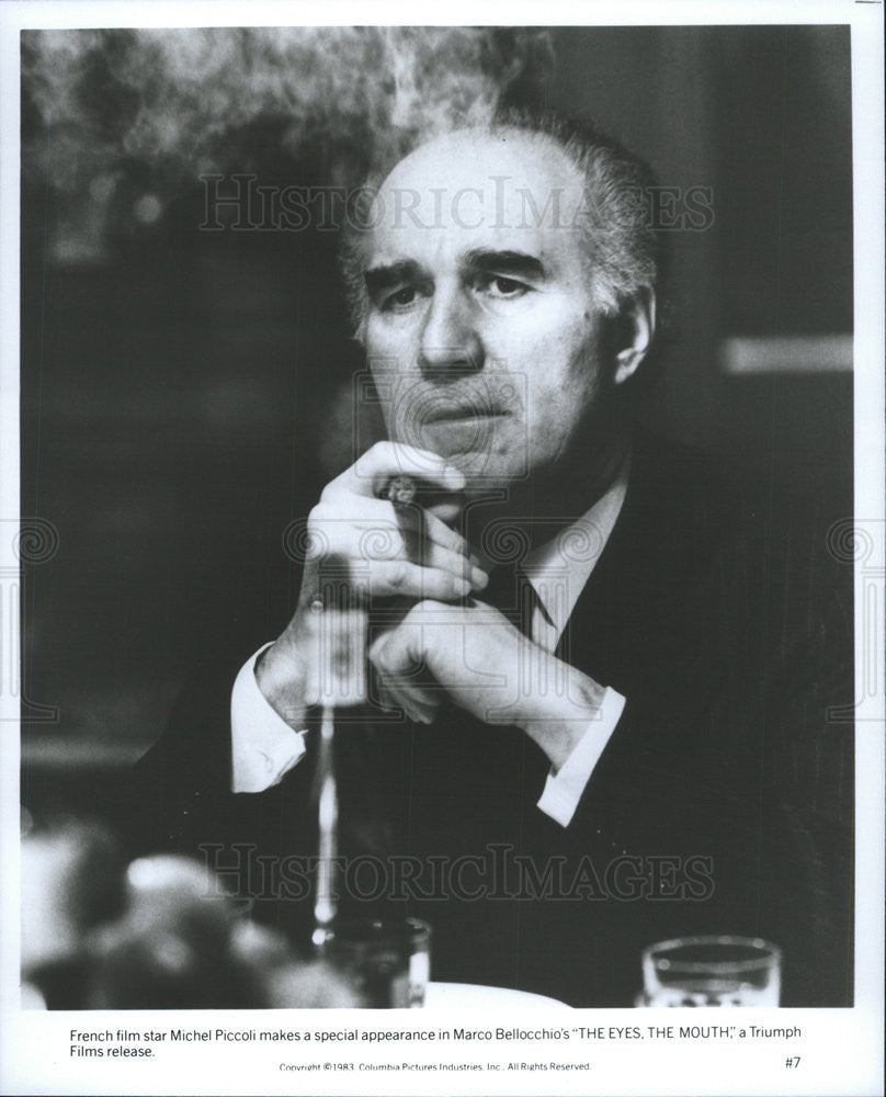 1982 Press Photo THE EYES, THE MOUTH Michel Piccoli made a special appearance - Historic Images