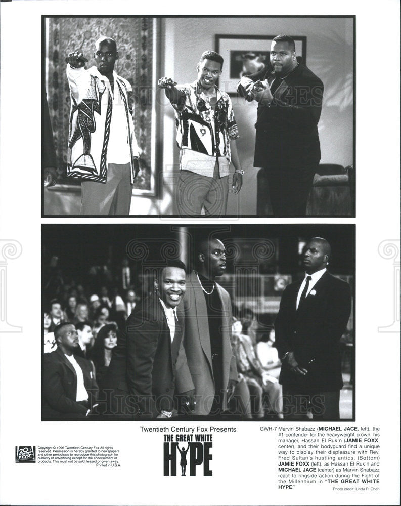 1996 Press Photo Michael Jace,Jamie Foxx,in "The Great White Hype" - Historic Images