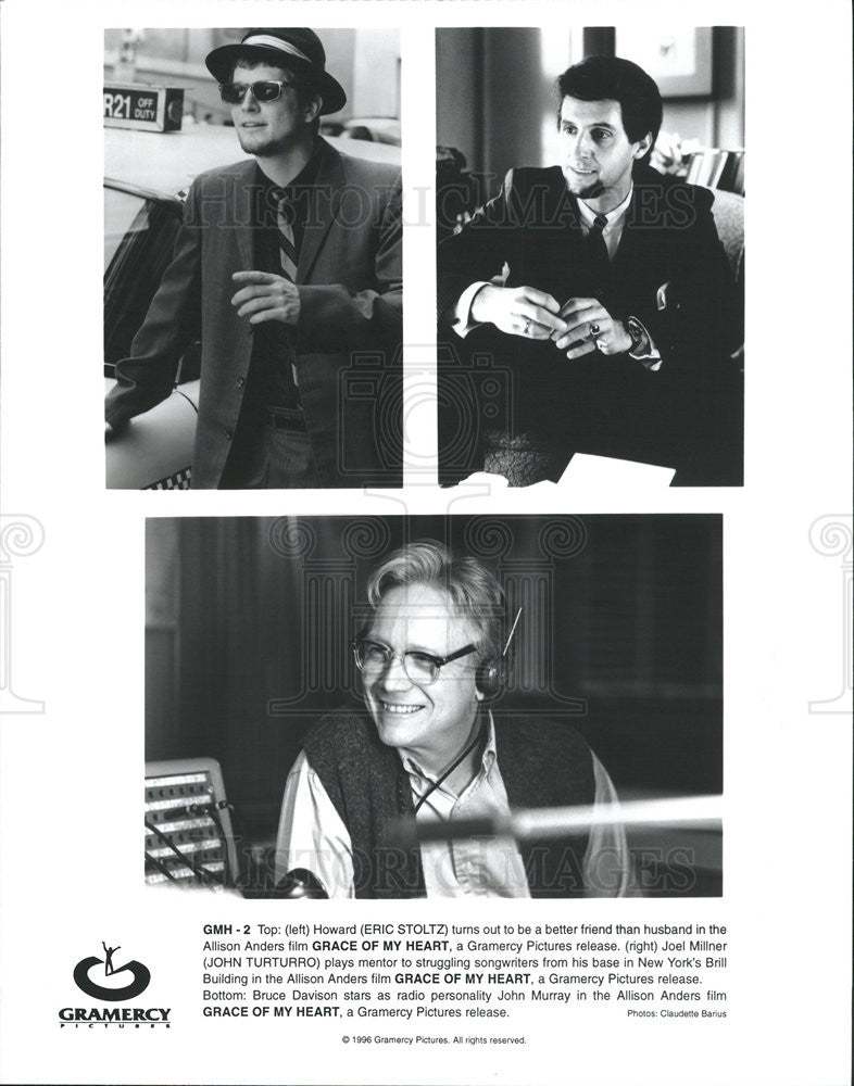 1996 Press Photo American Actors Eric Stoltz, John Turturro And Bruce Davison - Historic Images