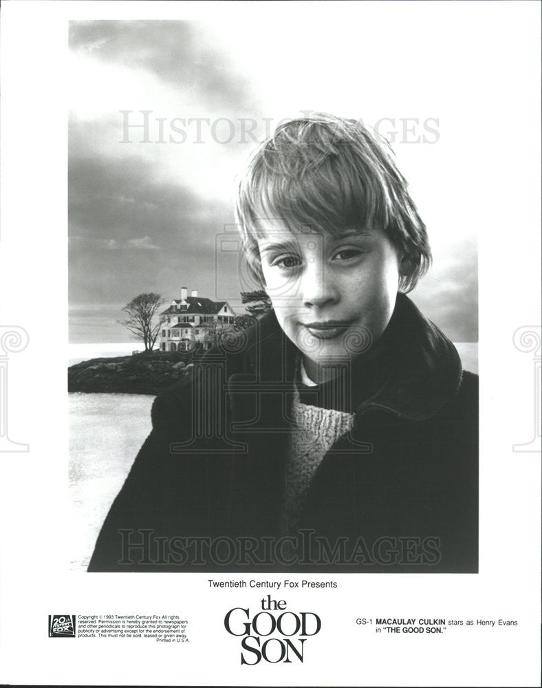 1993 Press Photo Actor Macaulay Culkin in "The Good Son" - Historic Images