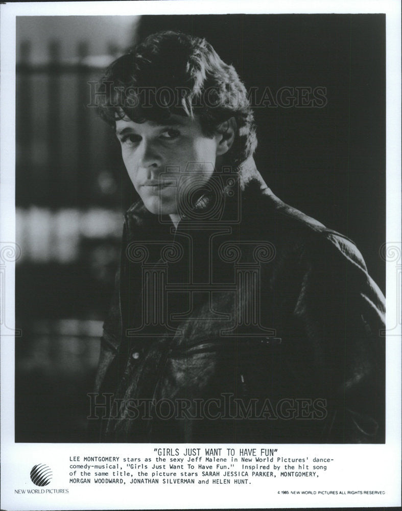 1985 Press Photo Lee Montgomery in &quot;Girls Just Want to Have Fun&quot; - Historic Images