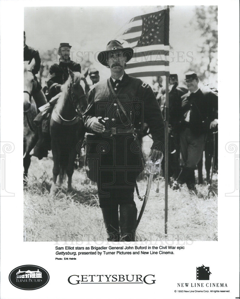 1993 Press Photo Sam Elliot in &quot;Gettysburg&quot; - Historic Images