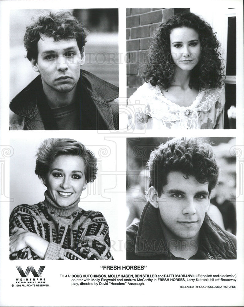 1988 Press Photo American Actors Doug Hutchinson, Molly Hagen, Ben Stiller - Historic Images
