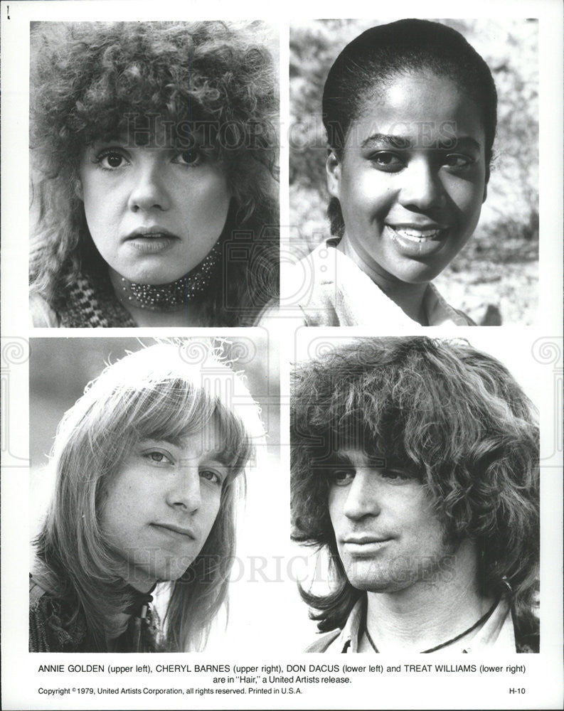 1979 Press Photo Annie Golden Cheryl Barnes Don Dacus Treat Williams Actors Hair - Historic Images