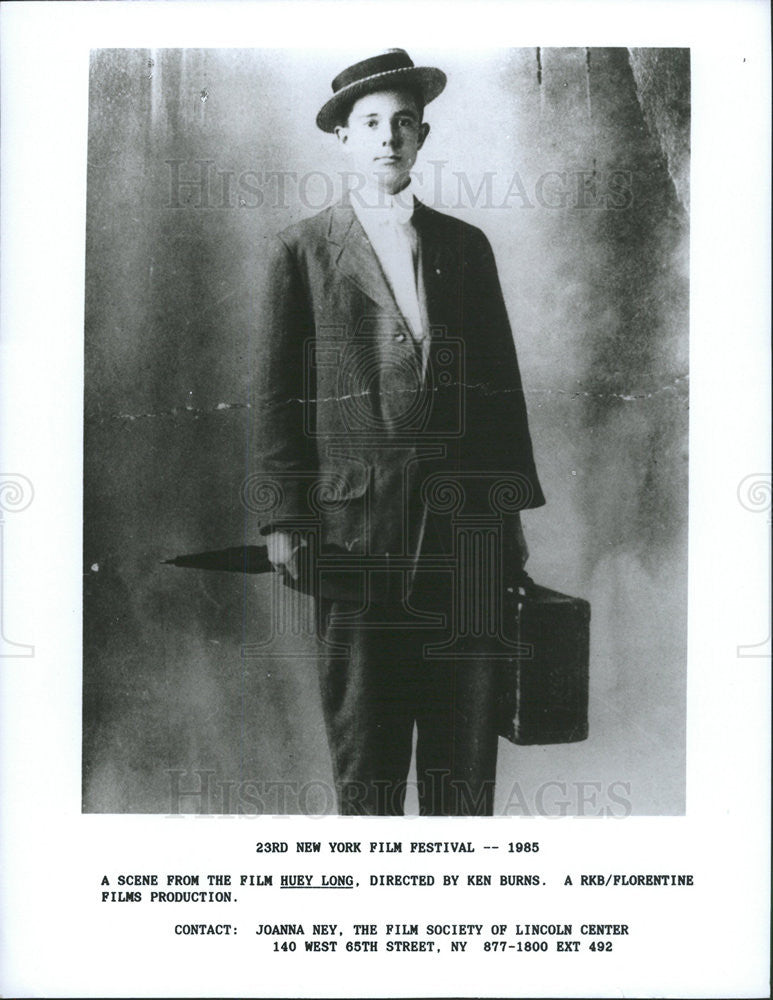 1985 Press Photo Movie &quot;Huey Long&quot; - Historic Images