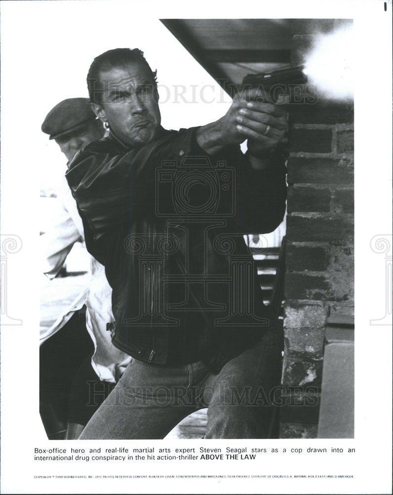 Press Photo Actor Steven Seagal Above The Law - Historic Images