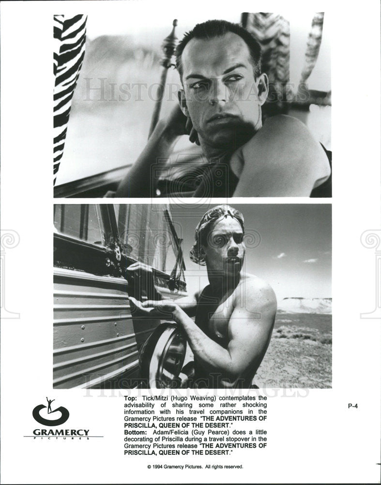 1994 Press Photo Hugo Weaving Guy Pierce Actors Adventures Priscilla Queen - Historic Images