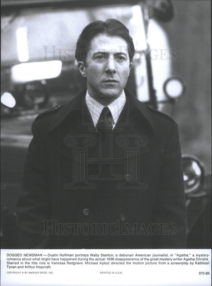 1979 Press Photo Actor Dustin Hoffman Starring As Wally Stanton In "Agatha" - Historic Images