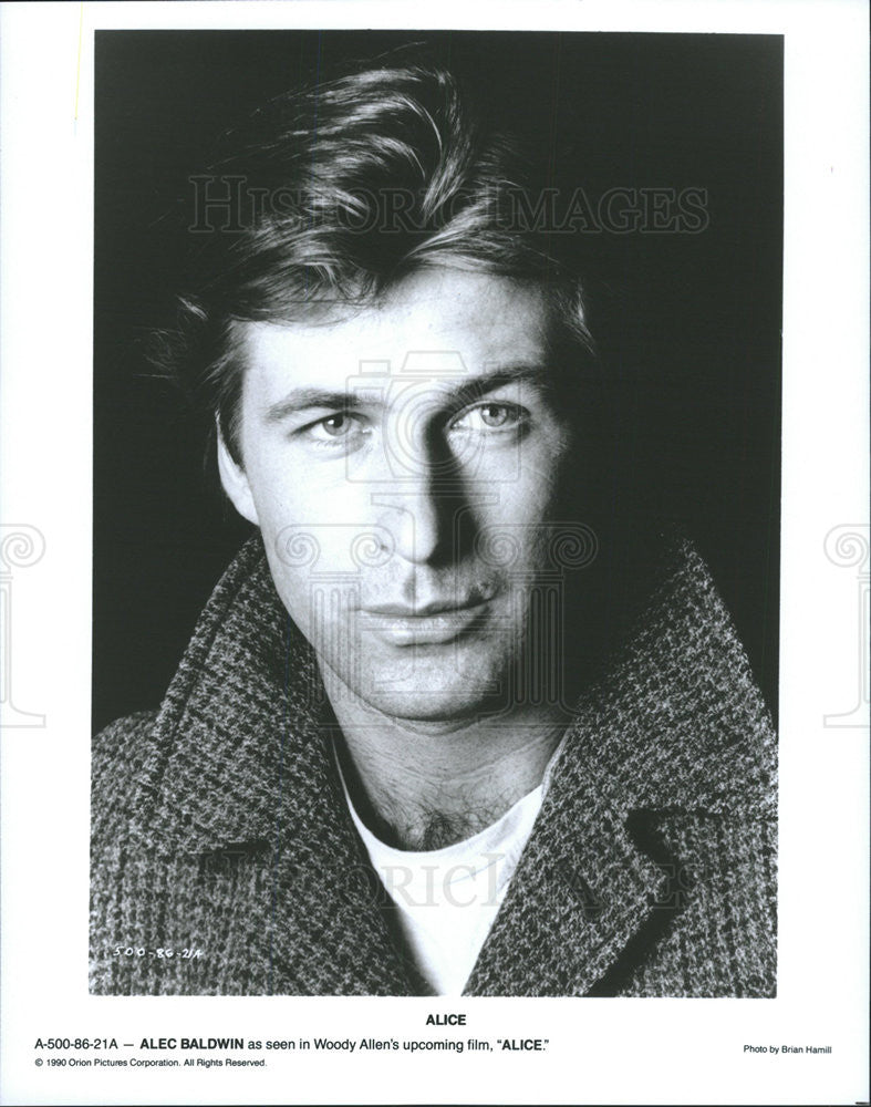 1990 Press Photo Alec Baldwin Actor Alice - Historic Images