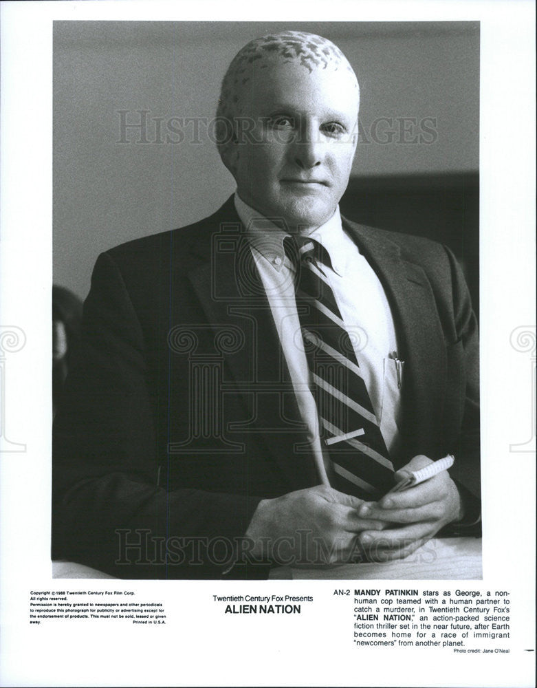 1988 Press Photo Mandy Patinkin Actor Alien Nation - Historic Images