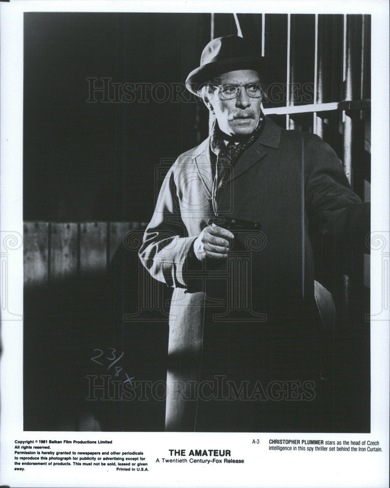 1981 Press Photo Christopher Plummer Actor Amateur - Historic Images