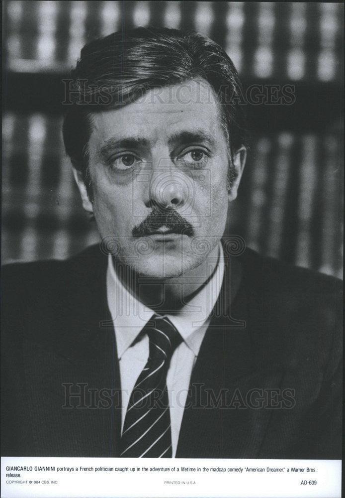 1984 Press Photo Giancarlo Giannini stars in &quot;American Dreamer&quot; - Historic Images