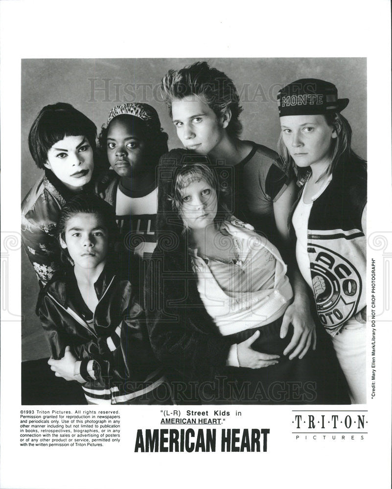 1993 Press Photo Street Kids in &quot;American Heart&quot; - Historic Images