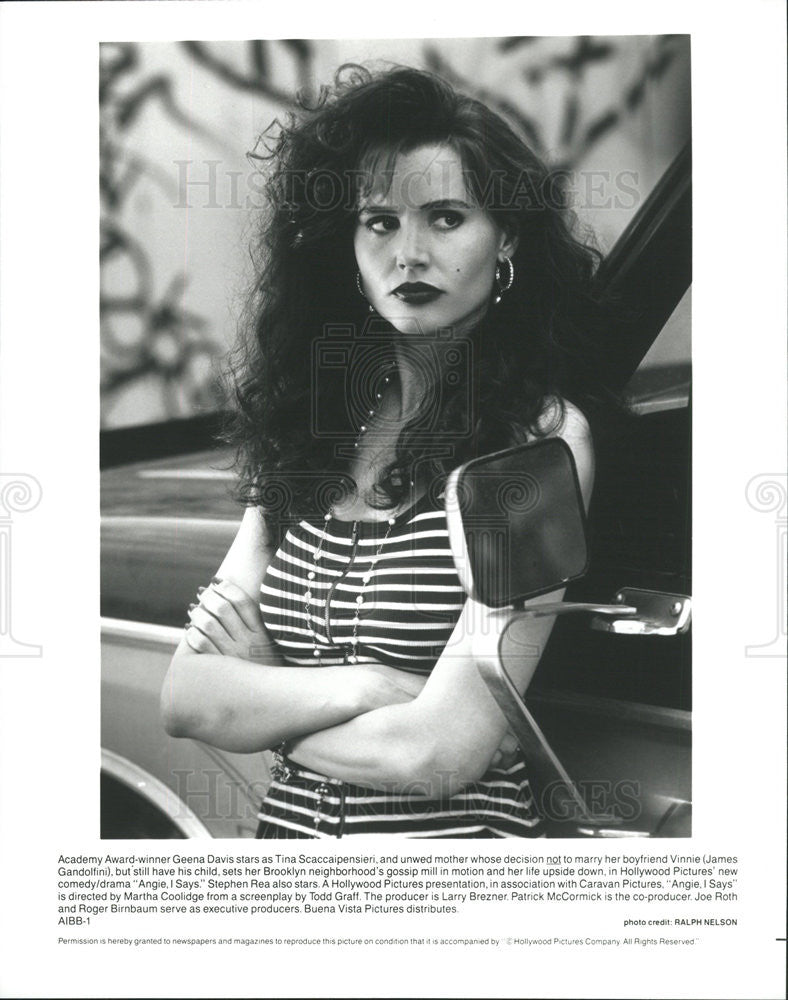 Press Photo Copy Geena Davis As Tina Scaccaipensieri In Angie, I Says - Historic Images